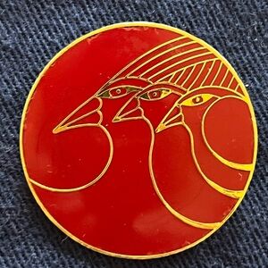 Celestial birds brooch by Laura Burch